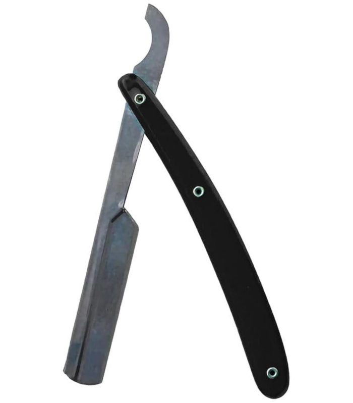 Anhaa Professional Straight Edge Barber Razor | Stainless Steel Folding Shaving Razor | Black | R700.01