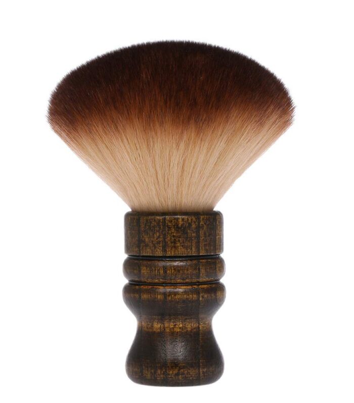 Anhaa Professional Barber Neck Duster Brush | Soft Nylon Bristles & Wooden Handle | Hair Cleaning Brush | B500.1
