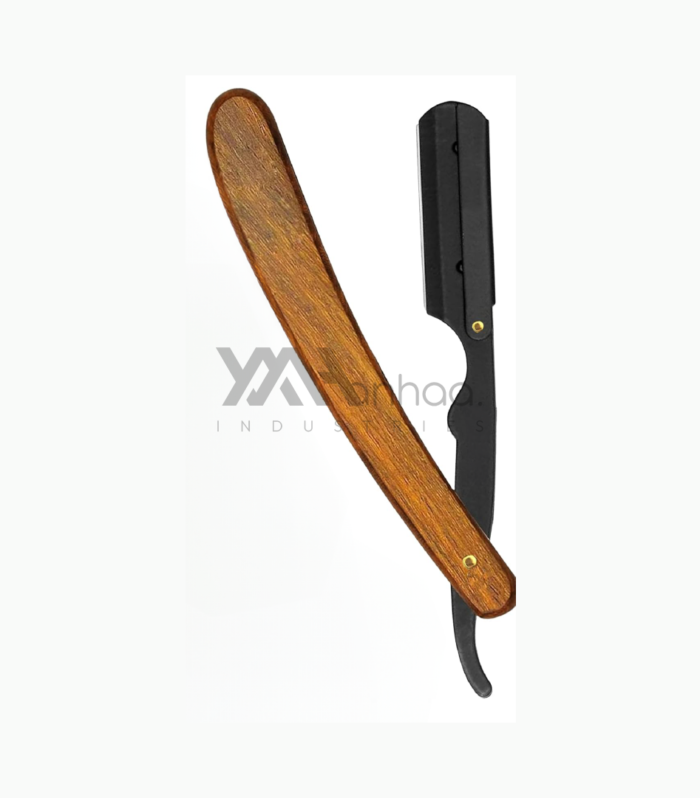 Anhaa Premium Straight Edge Barber Razor | Red Handle & Stainless Steel Blade Holder | A700.04